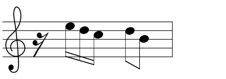 What is the correct time signature shown here?